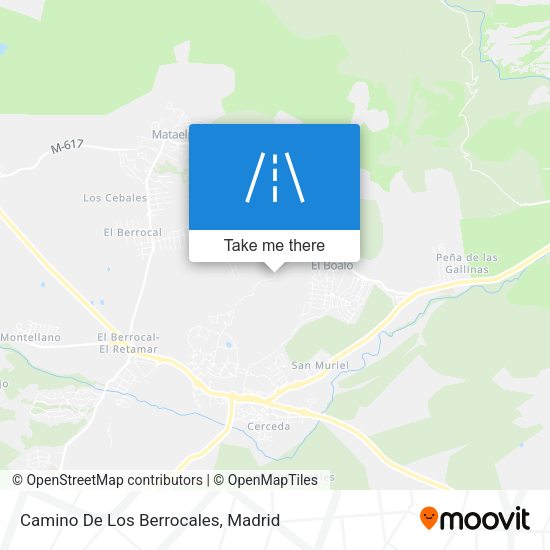 Camino De Los Berrocales map