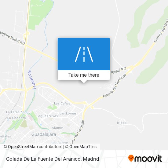 Colada De La Fuente Del Aranico map
