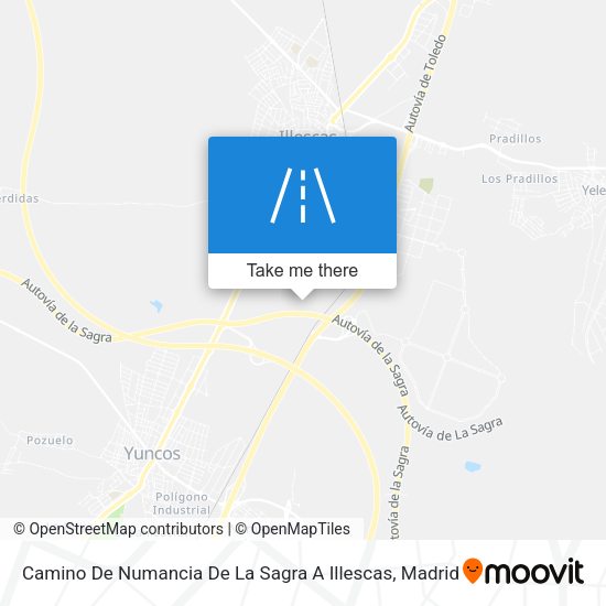 Camino De Numancia De La Sagra A Illescas map