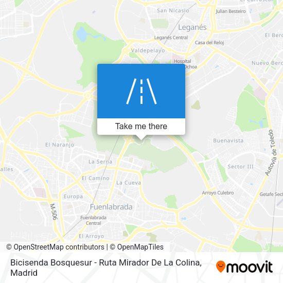 Bicisenda Bosquesur - Ruta Mirador De La Colina map