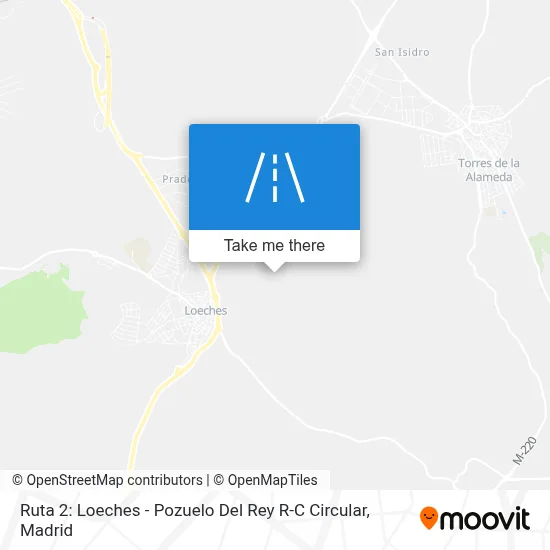 Ruta 2: Loeches - Pozuelo Del Rey R-C Circular map