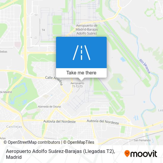 Aeropuerto Adolfo Suárez-Barajas (Llegadas T2) map