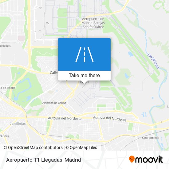 Aeropuerto T1 Llegadas map