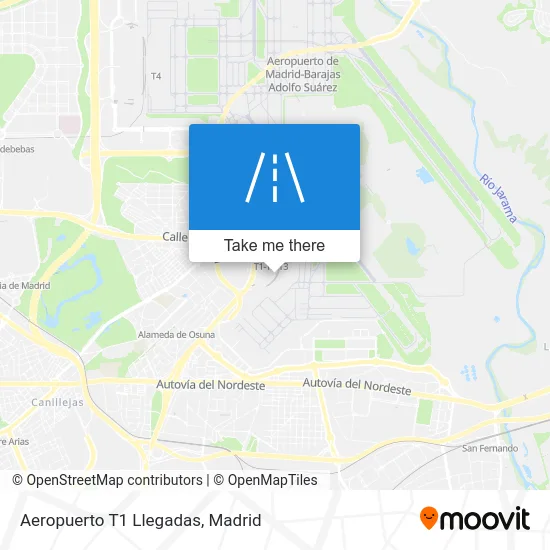 mapa Aeropuerto T1 Llegadas