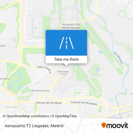 Aeropuerto T2 Llegadas map