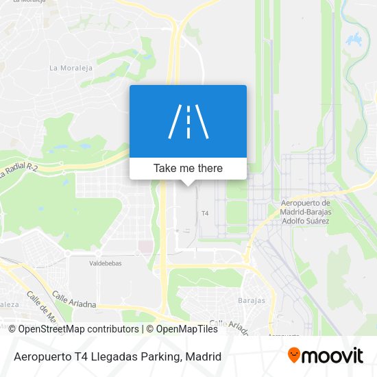 Aeropuerto T4 Llegadas Parking map