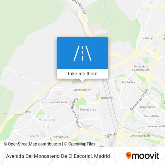 Avenida Del Monasterio De El Escorial map