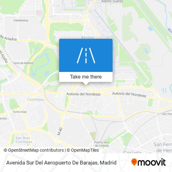 Avenida Sur Del Aeropuerto De Barajas map