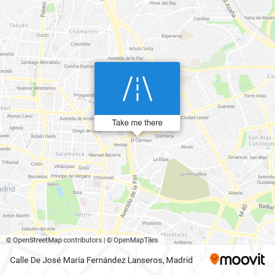 mapa Calle De José María Fernández Lanseros