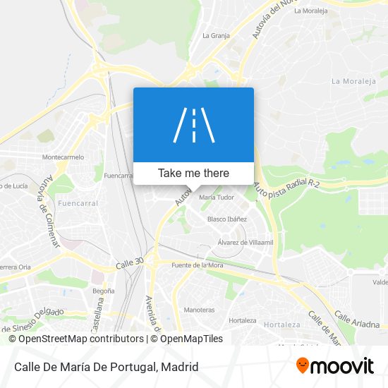 mapa Calle De María De Portugal