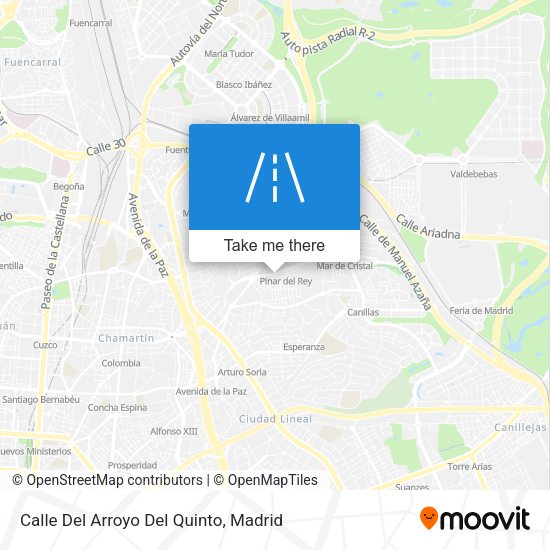 Calle Del Arroyo Del Quinto map