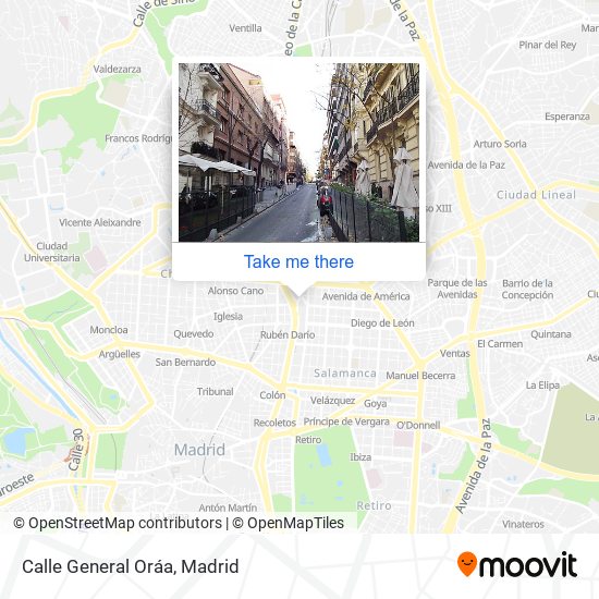 Calle General Oráa map