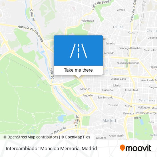 mapa Intercambiador Moncloa Memoria