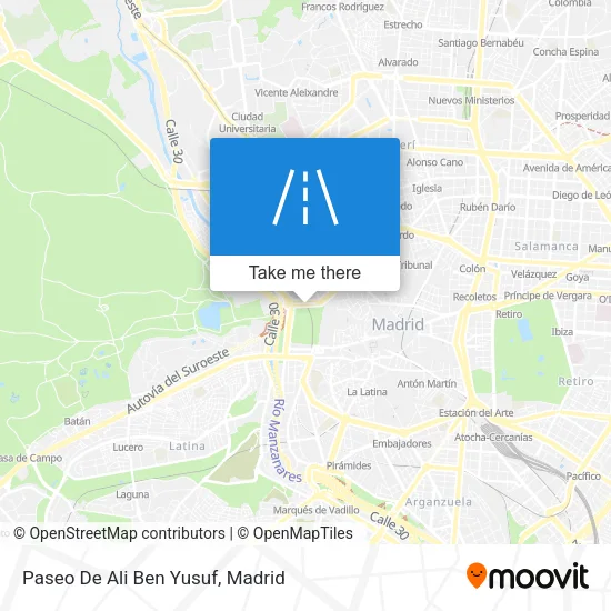 Paseo De Ali Ben Yusuf map