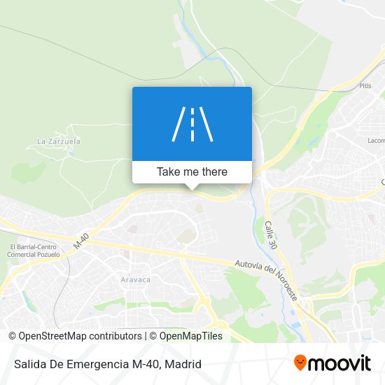 Salida De Emergencia M-40 map