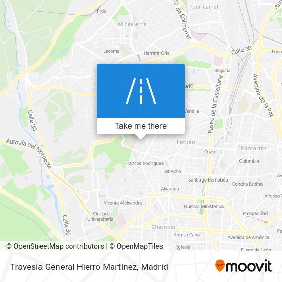 Travesía General Hierro Martínez map