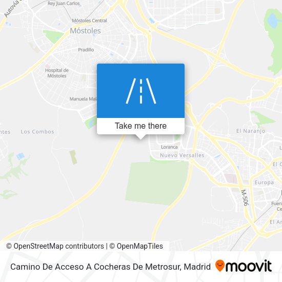 Camino De Acceso A Cocheras De Metrosur map