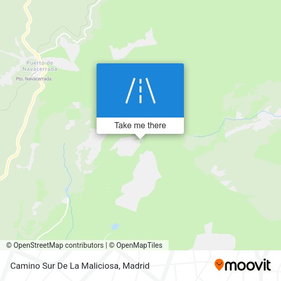 Camino Sur De La Maliciosa map