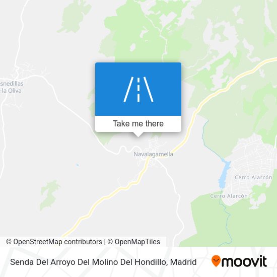Senda Del Arroyo Del Molino Del Hondillo map