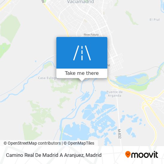 Camino Real De Madrid A Aranjuez map