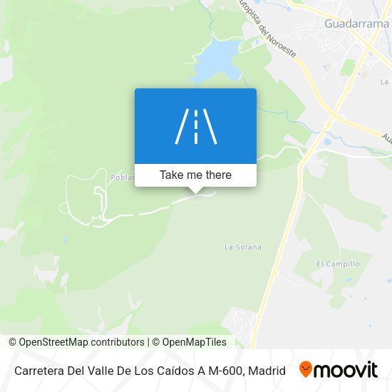 Carretera Del Valle De Los Caídos A M-600 map