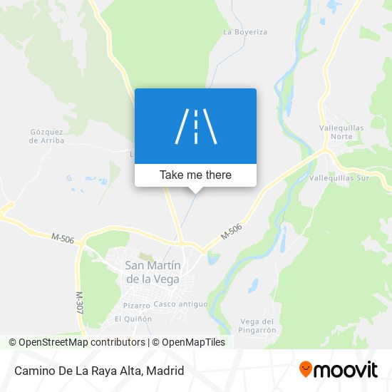 Camino De La Raya Alta map