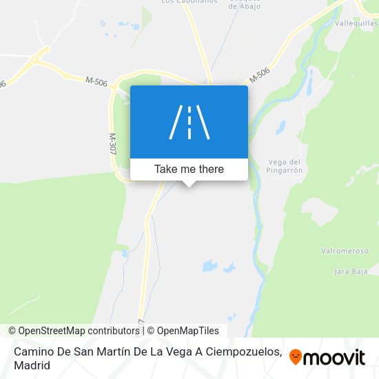 Camino De San Martín De La Vega A Ciempozuelos map
