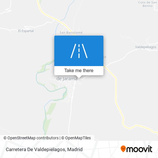 mapa Carretera De Valdepiélagos