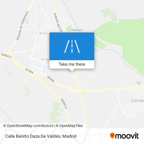 mapa Calle Benito Daza De Valdés