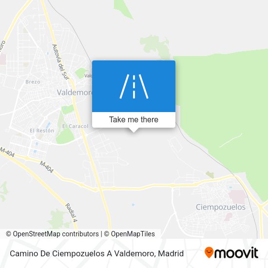 Camino De Ciempozuelos A Valdemoro map