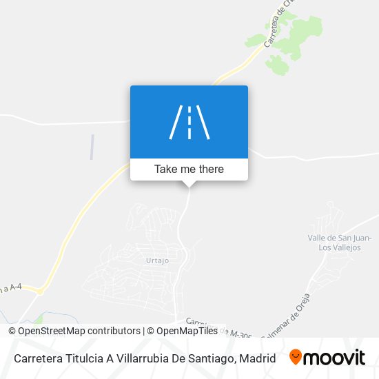 mapa Carretera Titulcia A Villarrubia De Santiago