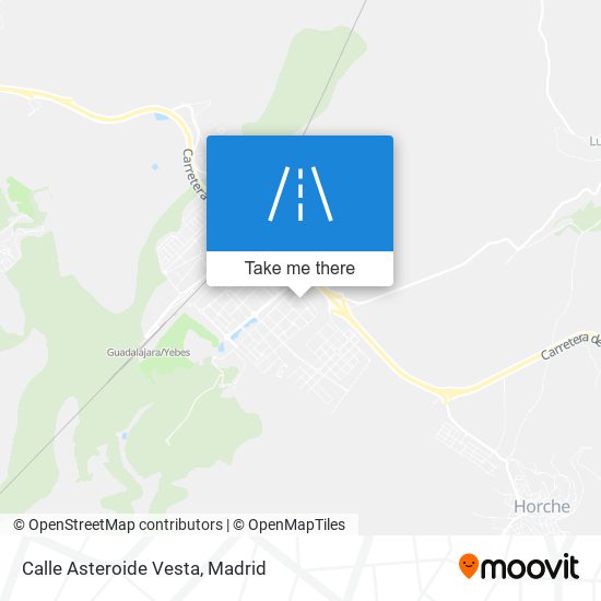 mapa Calle Asteroide Vesta