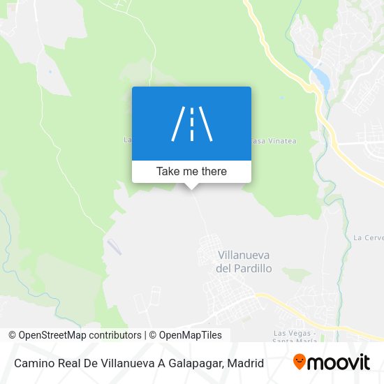 Camino Real De Villanueva A Galapagar map