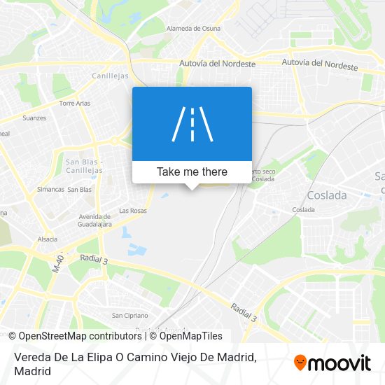 Vereda De La Elipa O Camino Viejo De Madrid map