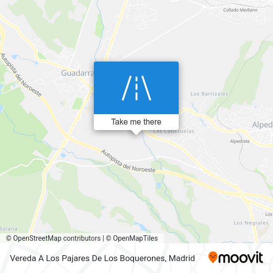 Vereda A Los Pajares De Los Boquerones map