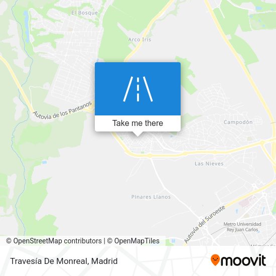Travesía De Monreal map
