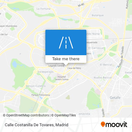mapa Calle Costanilla De Tovares