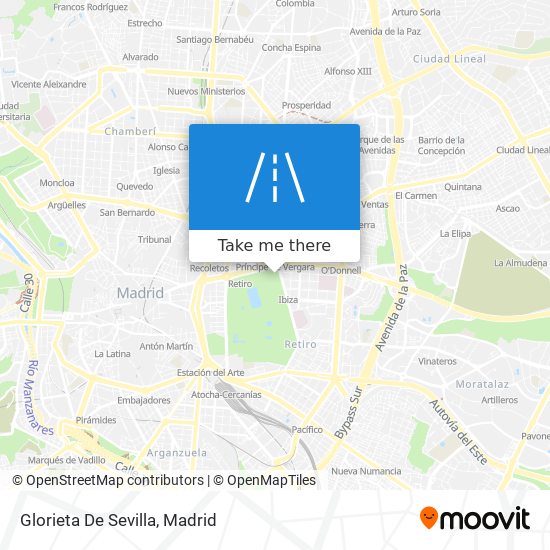 mapa Glorieta De Sevilla