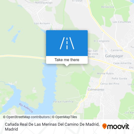 Cañada Real De Las Merinas Del Camino De Madrid map