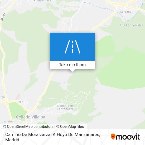 Camino De Moralzarzal A Hoyo De Manzanares map