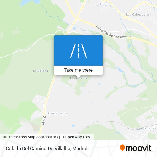 Colada Del Camino De Villalba map