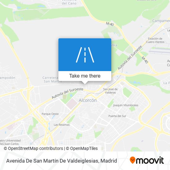 mapa Avenida De San Martín De Valdeiglesias