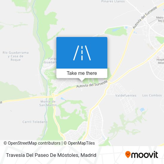 Travesía Del Paseo De Móstoles map