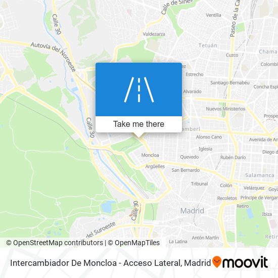 mapa Intercambiador De Moncloa - Acceso Lateral