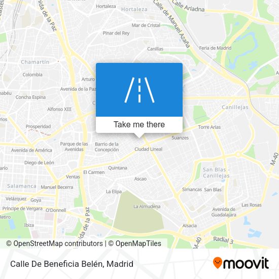 Calle De Beneficia Belén map