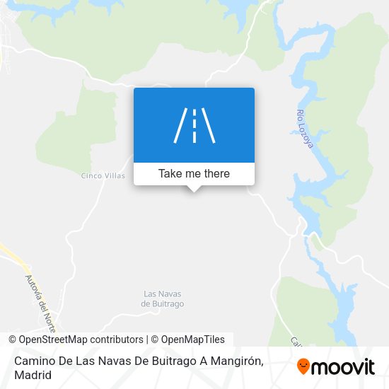 Camino De Las Navas De Buitrago A Mangirón map