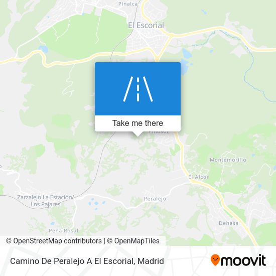 Camino De Peralejo A El Escorial map