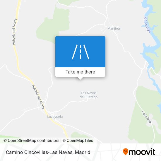 Camino Cincovillas-Las Navas map