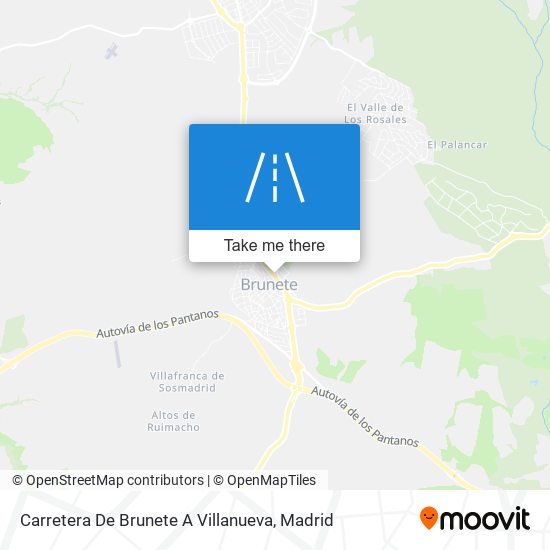 Carretera De Brunete A Villanueva map