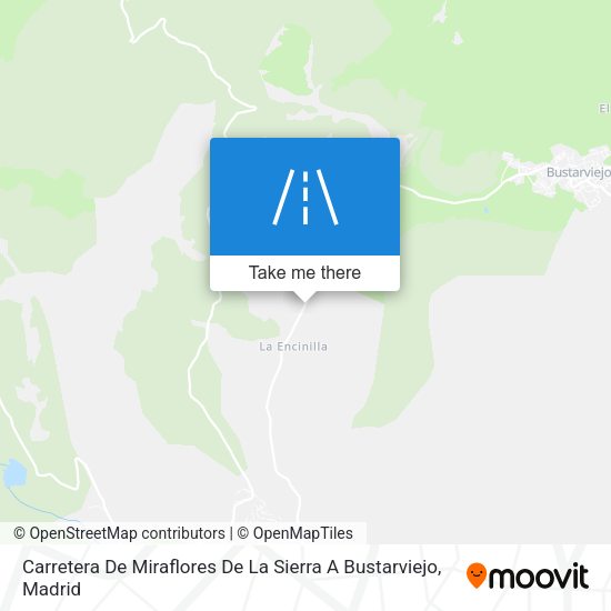 Carretera De Miraflores De La Sierra A Bustarviejo map